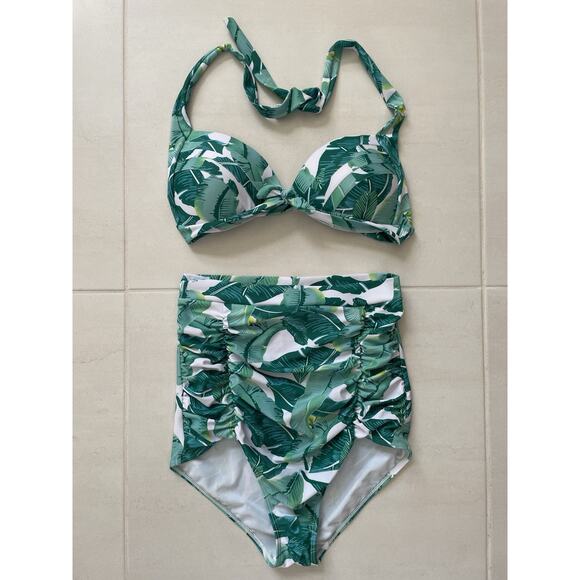 COCOSHIP Other - Cocoship Swim Bikini Swimsuit High Waist Floral Swimwear Beach Pool